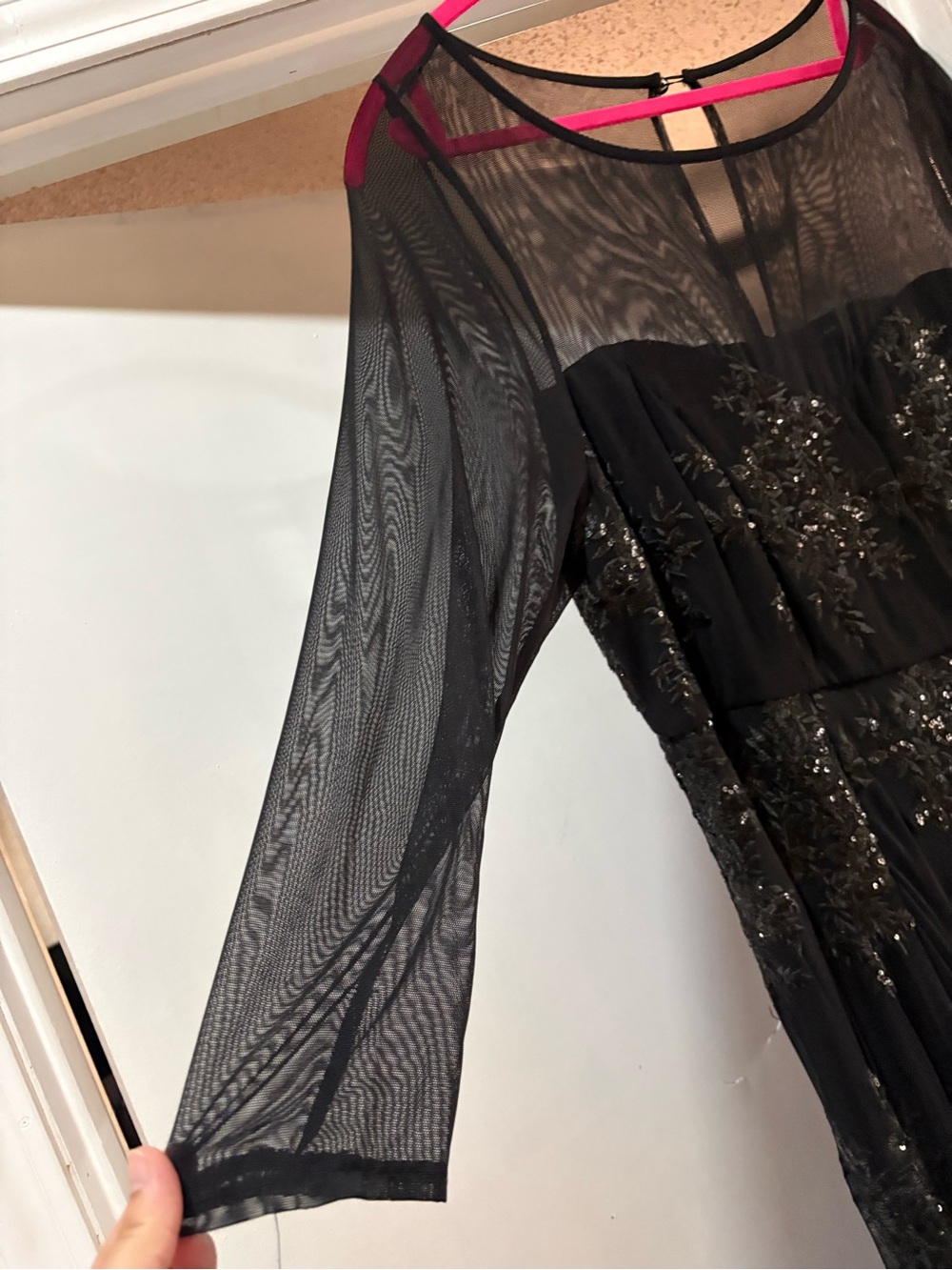 torrid Black Sequin Floral Mesh Bodice - Picture 6 of 9